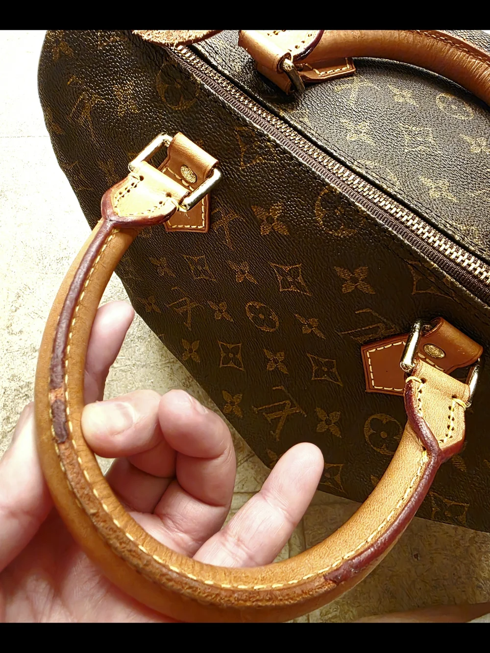 Brown Canvas Satchel